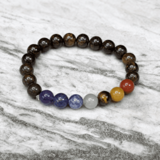 7 Chakras Broncite Bracelet