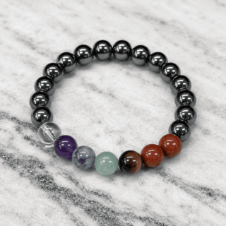 7 Chakras Hematite Bracelet