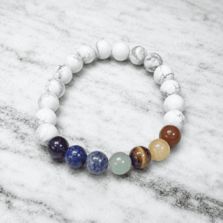 7 Chakras Howlite Bracelet