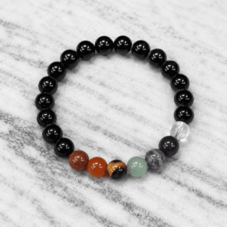 7 Chakras Obsidian Bracelet