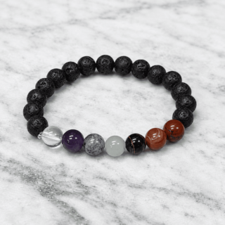 7 Chakras Volcanic Stone Bracelet